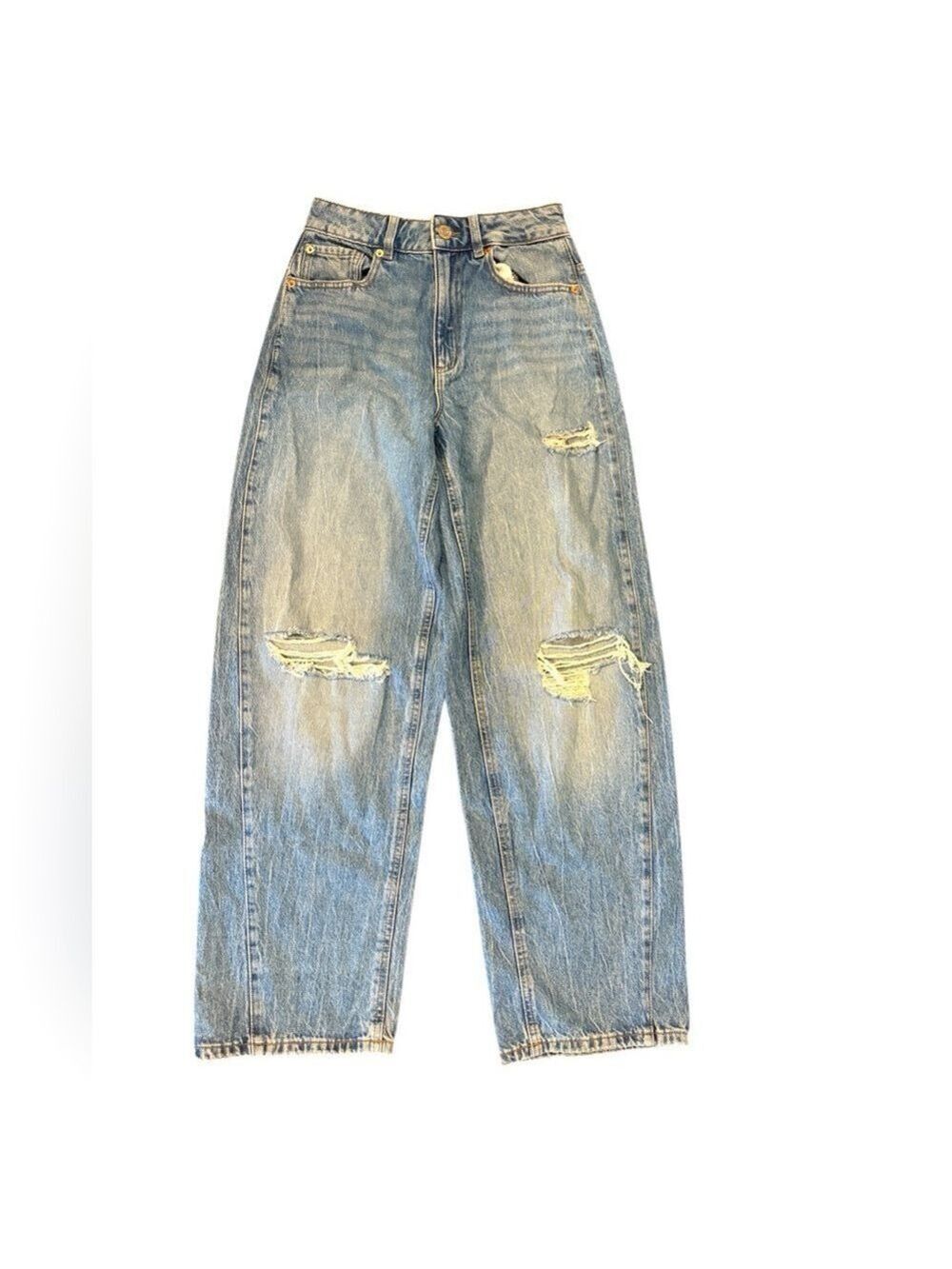 Garage Blue Distressed Baggy Jeans Size 1